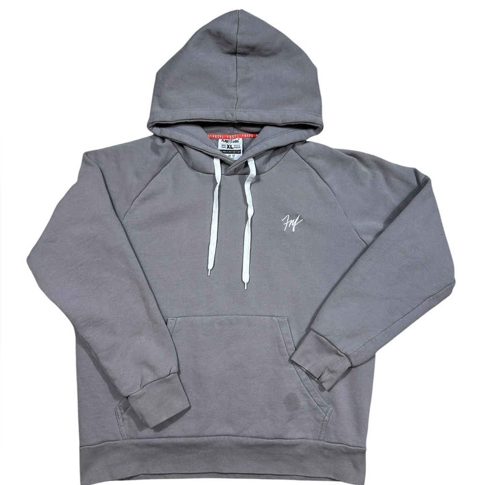 Flag Nor Fail Charcoal Hoodie with White Logo